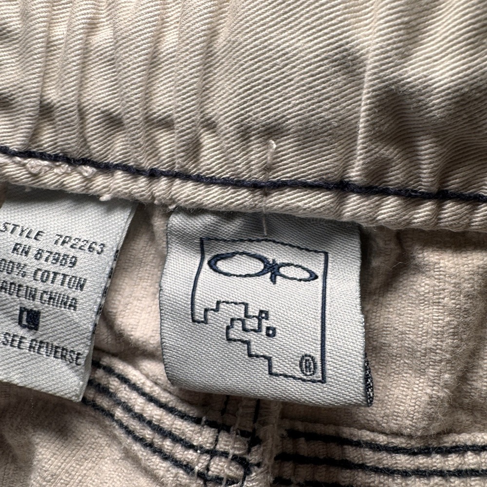 Ocean Pacific Carpenter Corduroy Pants Youth L Off White Drawstring Vintage 90s - Picture 4 of 12